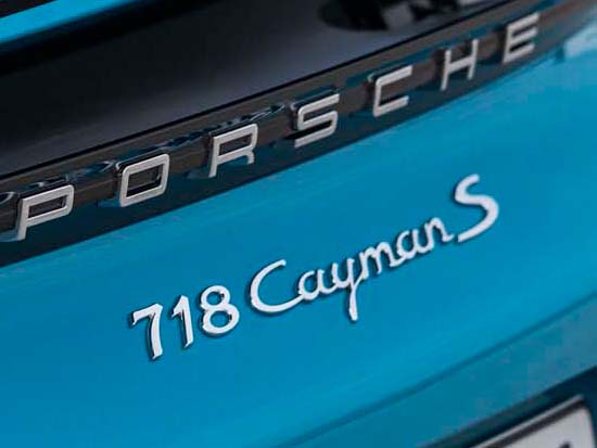 NEW Genuine Porsche 981 Cayman Matt Black Rear Boot Badge