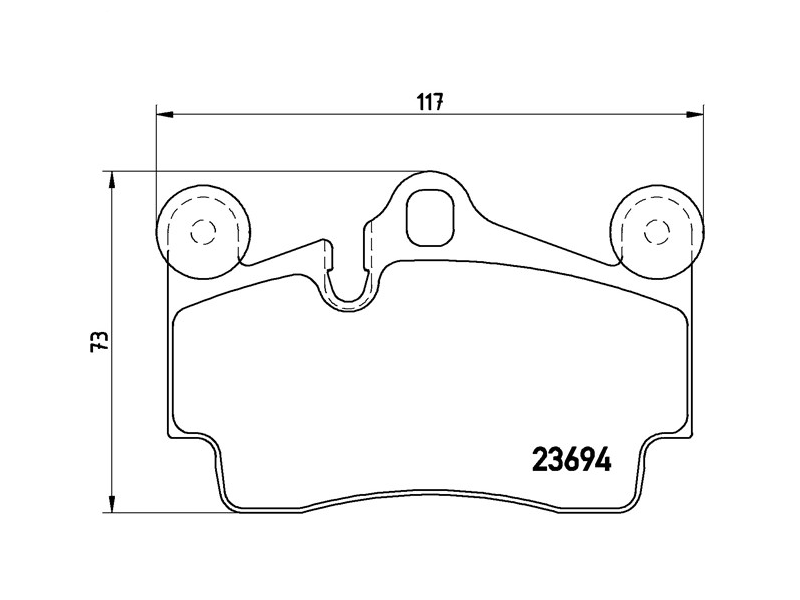 Brake pads, REAR. Porsche 9YA Cayenne 2018>> 9Y0698151T Design 911