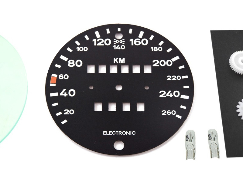 Speedometer conversion kit from mph to km/h for Porsche 911 Carrera 198489 5987 Design 911