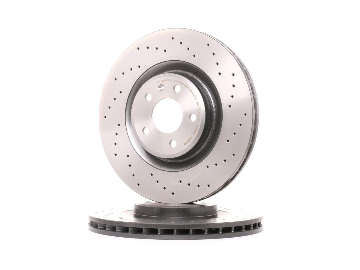 Brembo XTRA brake disc rotor, Rear. Porsche Macan Mk1 2.0L / 3.0L