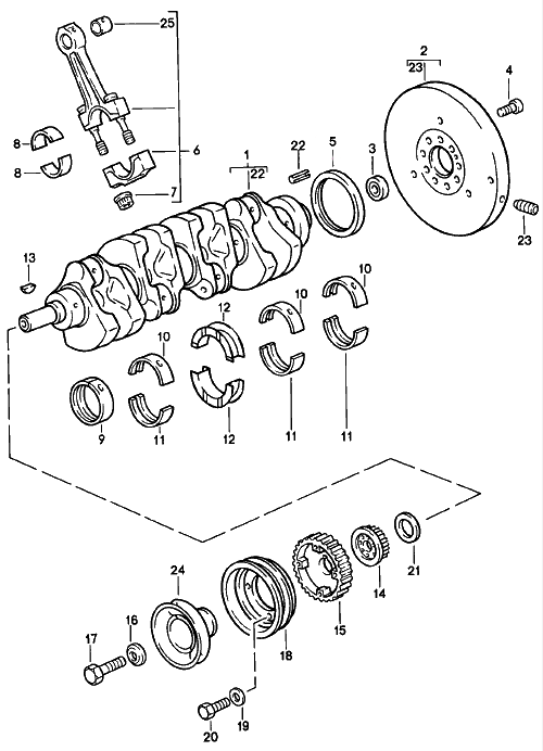 Engine Balance Shaft Pulley (on crank nose) Porsche 924 / 944 / 968