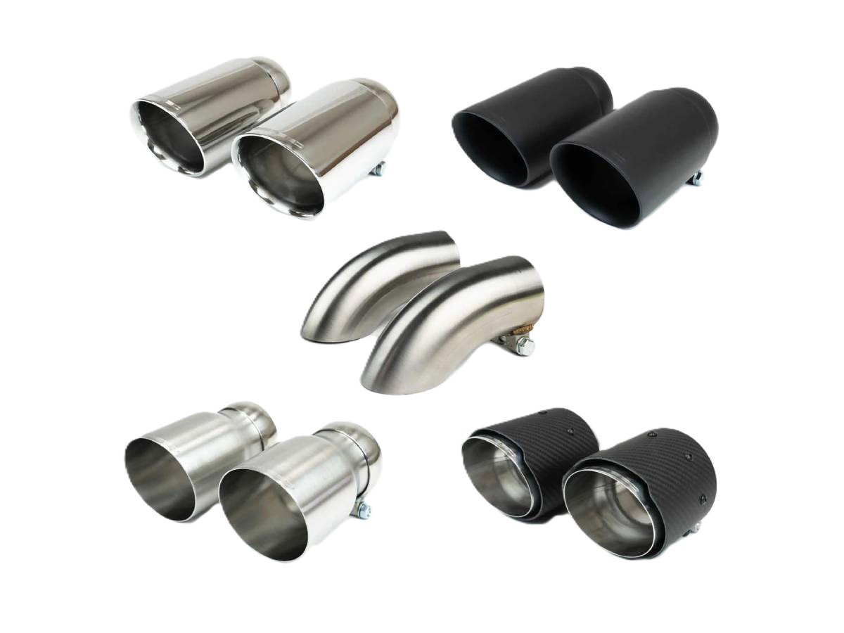 Fabspeed Deluxe Exhaust Tips. Porsche 718 GT4 / GTS / Spyder (2020+) - 9GT25118 - FS.POR.718GT4.DTBS, FS.POR.718GT4.DTPS, FS.POR.718GT4.TDT, FS.POR.718GT4.DTTI, FS.POR.718GT4.DTCF, FS.POR.718GT4.DTSB