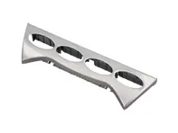 Console panel Silver with 4 Holes Porsche 996 / 986 Boxster - 911680CP915, 911680CP915A