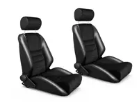 Nürburgring R Bucket Seats, Black /  Corduroy, SET OF 2. Porsche 356 / 911 / 912 1950–89