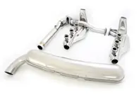 Exhaust Single Outlet 84mm & Heat Exchangers System Porsche 911 1974-83 - 91133091101S, 3606501101, 93011116905, 91122092502S