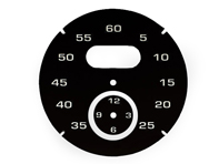 Sport chrono instrument face, Black. Porsche 997 / 991 / Boxster / Cayman / Panamera - 97641997021 - F97 641 997 021, F97641997021