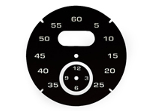 Sport chrono instrument face, Black. Porsche 997 / 991 / Boxster / Cayman / Panamera - 97641997021 - F97 641 997 021, F97641997021
