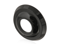 Rosette for window crank and interior handle, Black. Porsche 356 Pre-A - 35653711700