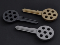 Blank key 917 style. Porsche 924 / 944 / 968 - 94453833100, 477837219