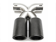Exhaust Deluxe Dual Style Tail Pipe Carbon Fiber. Porsche 987.2 Boxster / Cayman - 98711125730, 98711125831, 98711198130, 98711125860