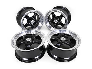 18' KT2 Split Rim Look Alloy Wheels - Black finish Porsche PCD5/130