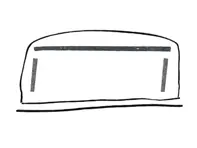 Sunroof seal and felt kit genuine. Porsche 911 / 964 / 993 - 91156419300, 91156419100, 90156490505, 91156440901, 91156440900
