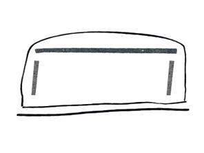 Sunroof seal and felt kit genuine. Porsche 911 / 964 / 993 - 91156419300, 91156419100, 90156490505, 91156440901, 91156440900