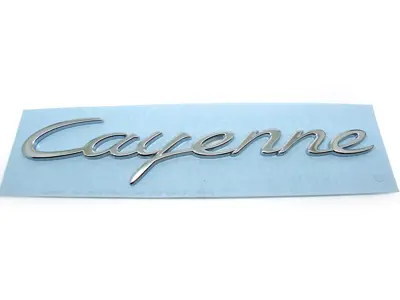 CAYENNE - POLISHED Chrome rear badge for Porsche 958 Cayenne MKIII - 95855967501