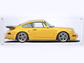 PORSCHE 964 TURBO S. Transparent Plexiglass Panel