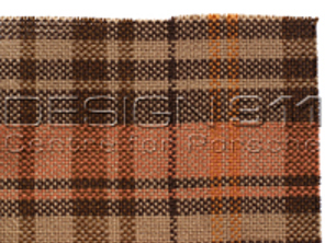 Porsche Classic Fabric KARO MADRAS BROWN / BEIGE / ORANGE - P9111471