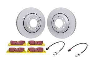 FRONT Sports Brake Disc and Pads Set. Porsche 957 Cayenne turbo 2009-10 - 95535140160, 95535140161, 958615301, 95535140260, 95535140261, 958615302, 95535193962, 95835193900, 95535193963, 95535193965, 95835193901, 95835193910, PAA698151, 95561236552