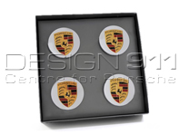 Wheel Caps with Coloured Crest for Porsche Macan (Set of 4) - 00004460510, 00004460710