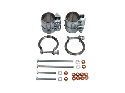Mounting Kit with Titanium clamps for Rear Exhaust Porsche 996 Carrera / GT3 - 90037818301, 90037810501, 90038000501, 99611122002, 99611110800 - 96.300KIT, 1621700710