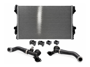 Radiator water with hoses. Porsche 970 Panamera 2010-16 - 97010613103, 97010613103, 97010613102, 8MK 376 755-671, 59172 - CR1163000P