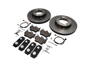 FRONT Brake Pads and Brake Disc Package Porsche 997 C4 OE - 99635140501, 99635140601, 99761267701, 99635108802, 95535296000, 99735193907