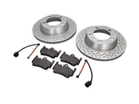 REAR Brake Pads and Brake Disc Package. Porsche 981 - 98735240101, 98735293903, 98160916300