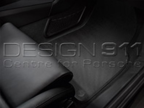 Carbon floor mats with Leather edging. Porsche 991.1 (911) 2012-16  RHD - Right hand drive - 98204480181