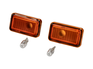 Side repeaters square Amber. (set of 2 ) Porsche 924 / 944 / 968 / 993 / 964 / 911 - 4A0949101, 99963103290