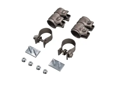 Mounting with Titanium clamps for Rear Exhaust Porsche 986 Boxster - 99611111001, 99611120900, 99611331101, 90038000501 - 94.210KIT, 94210KIT
