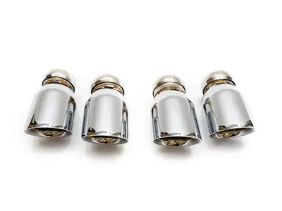Fabspeed Deluxe Quad Style Tips, Polished Stainless Steel. Porsche E3 Cayenne S 2.9L 2019>> - FS.POR.E3S.DLTP, 9Y0253823A, 9Y0253823BM, 9Y0253823BQ, 9Y0253823B, 9Y0253823EM, 9Y0253823EQ, 9Y0253824DD, 9Y0253824DS, 9Y0253824EA, 9Y0253824DN, 9Y0253824DT, 9Y0253824EB - FS.POR.E3S.DLTP