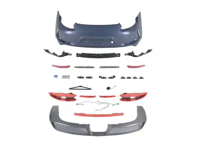991.2 GT3 look Rear bumper conversion kit for Porsche 991.1 2WD - 99150529180, 991505291B0, 99150529182, 991505291B2, 992GT3FRKIT, 992GT3EXHKIT