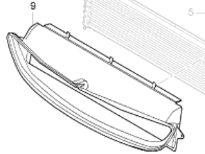 Air Duct for center radiator. Porsche 987C Cayman S - 98757532301