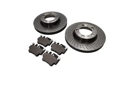 FRONT Brake Pads and Brake Disc Package. Porsche 996C4S / 996 Turbo - 99635140904, 99635141004, 99635194913, 99635108901, 99661236501
