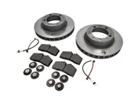 FRONT Brake Pads And Brake Disc Package. Porsche 928 GTS - 92835194903, 99335194900, 92835104501, 92835104601, 92861236600, 92861236601, 96535109600, 96435109601, 90026904701, 99335194904