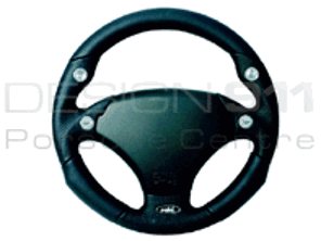 Steering Wheel Daytona Tiptronic - Black Leather - RAID