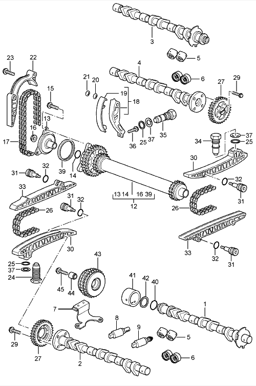 Porsche Timing Chain Adjuster 99610518602 99610518601 99610518600