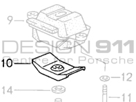 Gearbox Support Bearing Bracket Stop. Porsche 964 C4 / 993 C4 / 993 C4S / 993 Turbo MANUAL - 96437518301