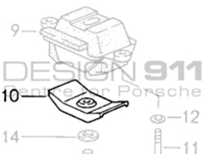 Gearbox Support Bearing Bracket Stop. Porsche 964 C4 / 993 C4 / 993 C4S / 993 Turbo MANUAL - 96437518301