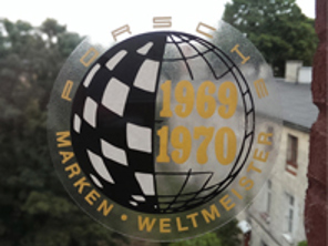 Porsche Weltmeister 1969 / 1970 window sticker - 91170110321 - CB.911.070.071
