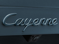 'Cayenne' rear lid badge, Primed. Porsche 9YA Cayenne /  S Coupe - 9Y004487021G2X, 9Y004487021