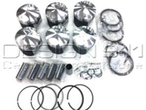 Wössner Forged Piston Kit. Porsche 996 TT / GT2 to 3.8L 24v Turbo 2001-05 (8.5:1 C/R) - K9256
