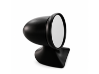 Aluminium Aero Bullet Mirror - Flag mount, in Satin Black. Porsche 911 1975-1988 - 91173101310, 91173101410, 96473190101, 96473190100, 90173111100 - AeroBulletDriveBlack_Flag LHD, AeroBulletDriveBlack_Flag RHD, AeroBulletPair_Flag