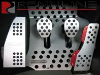 Rennline Aluminium 4 Piece Pedal Set  Rubber Grip. Porsche 911/912/930Targa+Cab 964/993 All - P70.60.53, P706053