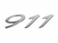 911 - Chrome rear lid badge, Small. Porsche 991 - 99155923101