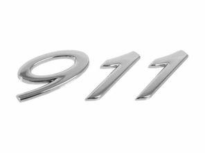 911 - Chrome rear lid badge, Small. Porsche 991 - 99155923101