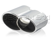Exhaust Tail Pipes 4 Tube. Porsche 996 Turbo / 996 GT2 - 99611198101, 99611198201