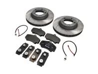 FRONT Brake Pads and Slotted Brake Disc Package. Porsche 996 C4S / 996 Turbo - 99635140904, 99635141004, 99635194913, 99635108901, 99661236501
