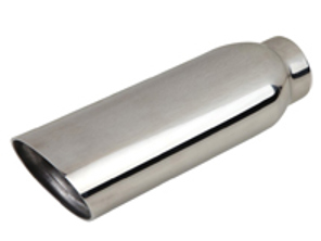 Exhaust tail pipe, stainless steel, polished. Porsche 944 / 924 - 1620706000 - 1620706000