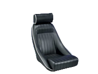 Corbeau Classic Seat. In Black Leather. Porsche 911 / 964 / 968 / 944 - 120804/LTR, 120804/LTR/W