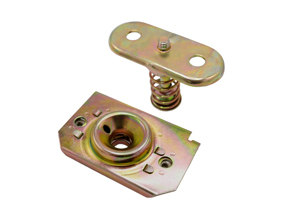 Rear boot lid lock set upper and lower parts PORSCHE 911 1965-89 / 912 - 93051205200, 90151205200, 64451151101